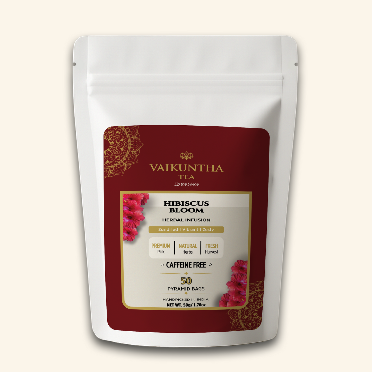 Hibiscus Herbal Tea Tisane, 30 Teabags